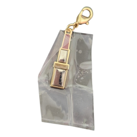 Prada Accessories - Prada Gold and Silver Lip Stick Keychain Charm Missing Prada Sign